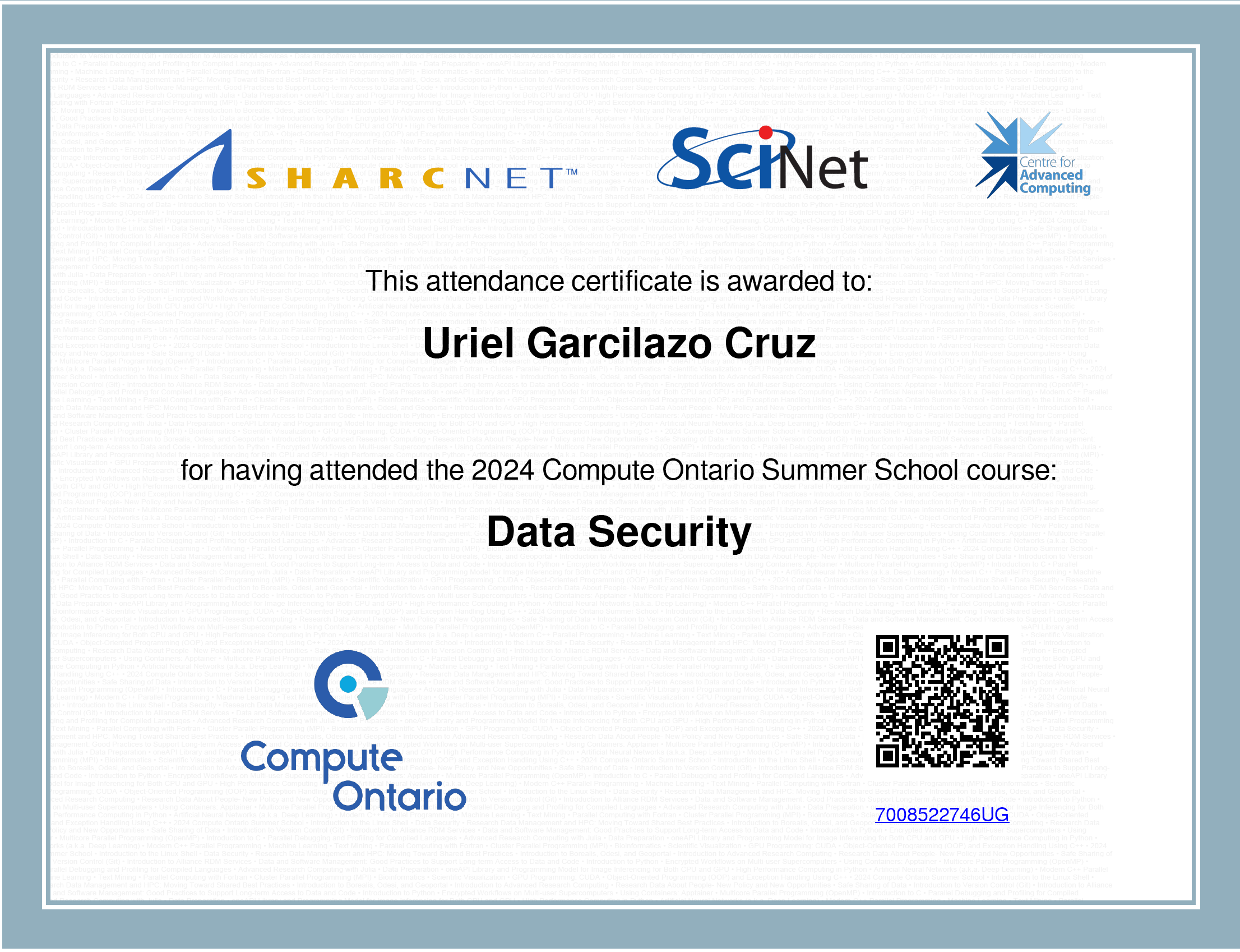 Compute Ontario Certificate