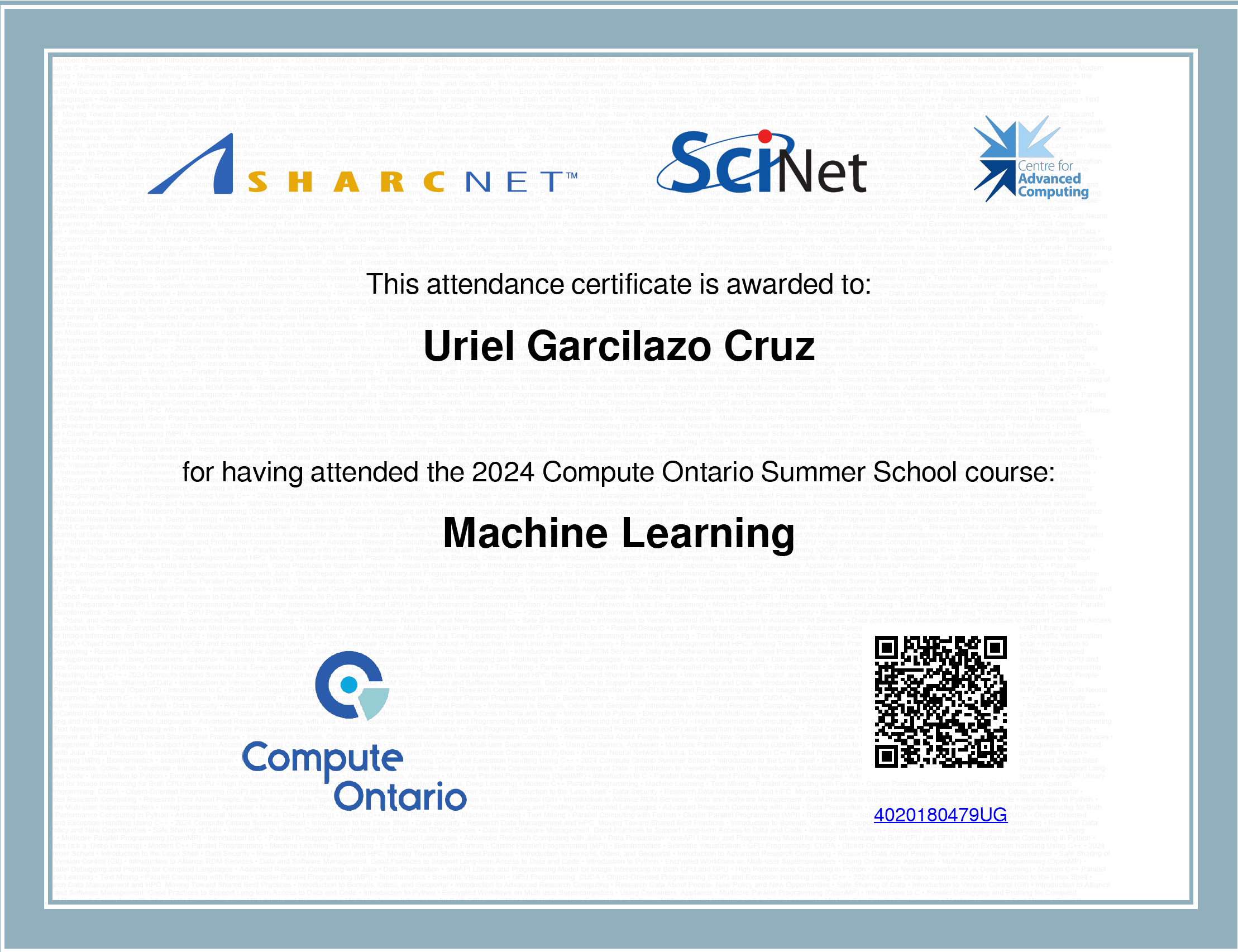 Compute Ontario Certificate